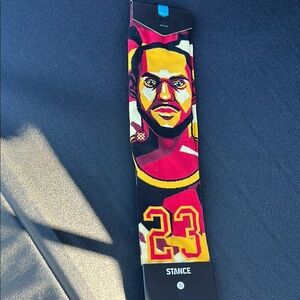 Stance Vibrant Athlete Socks in Red and Yellow - LeBron James